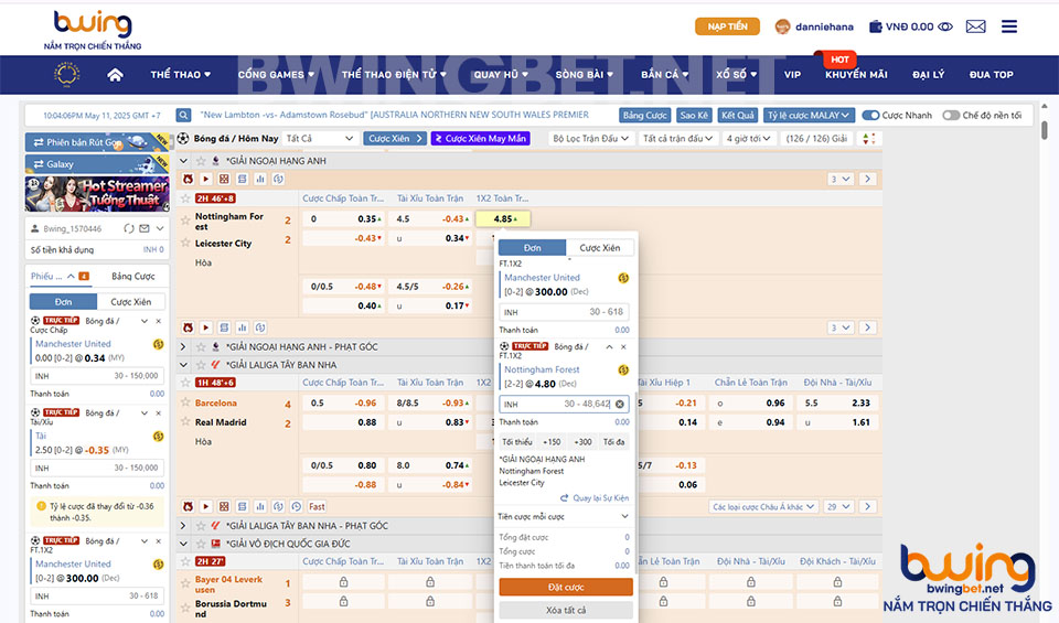 kèo châu Âu Bwing